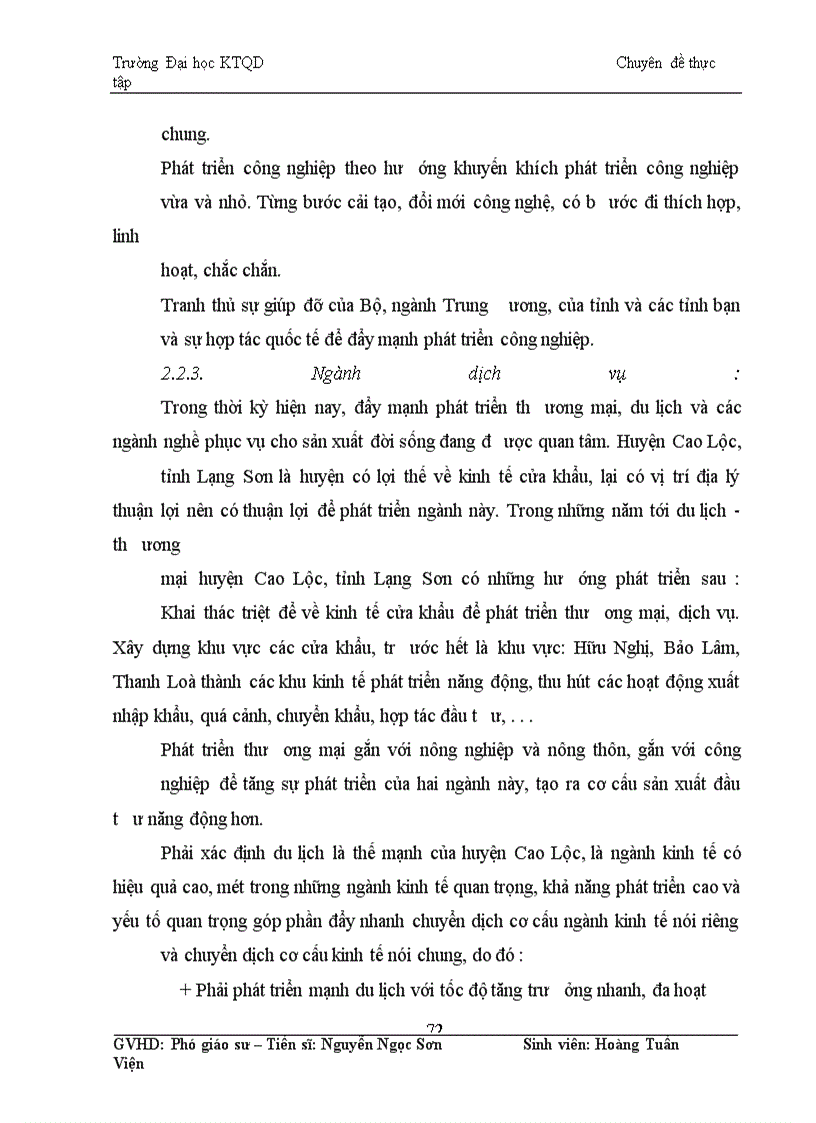 image for page Giải pháp cơ bản về chuyển dịch cơ cấu ngành kinh tế ở huyện Cao Lộc, tỉnh Lạng Sơn thời kỳ 2010-2015