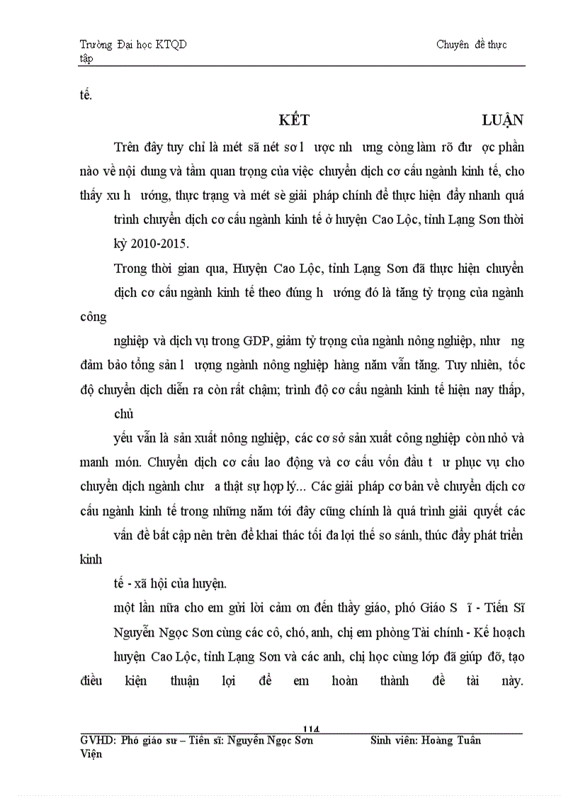 image for page Giải pháp cơ bản về chuyển dịch cơ cấu ngành kinh tế ở huyện Cao Lộc, tỉnh Lạng Sơn thời kỳ 2010-2015