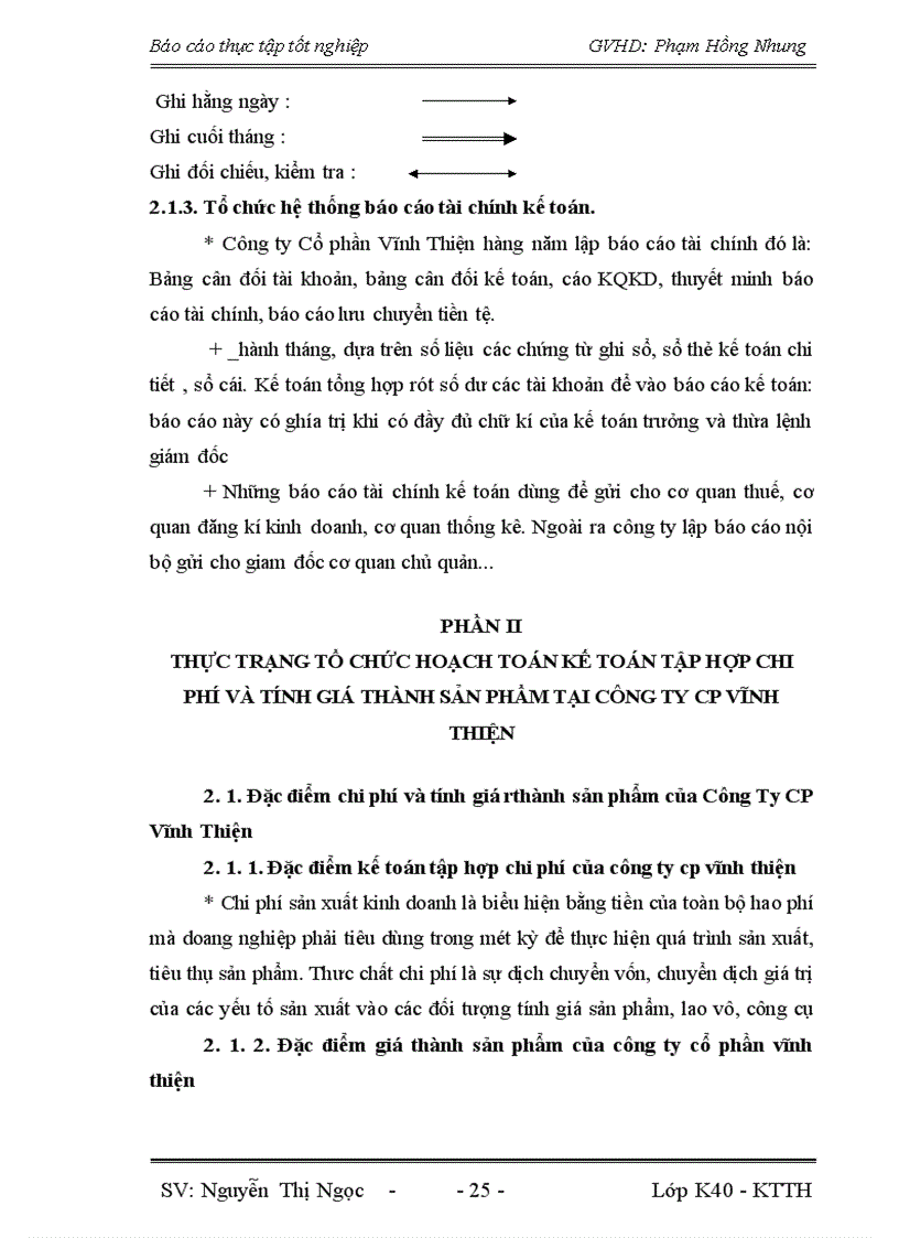 image for page Đánh giá thực trạng hoạch toán kế toán tập hợp chi phí sản xuất và tính giá thành sản phẩm tại Công ty CP Vĩnh Thiện