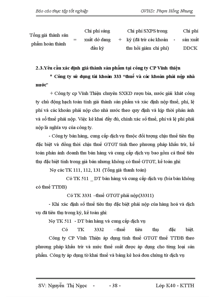 image for page Đánh giá thực trạng hoạch toán kế toán tập hợp chi phí sản xuất và tính giá thành sản phẩm tại Công ty CP Vĩnh Thiện