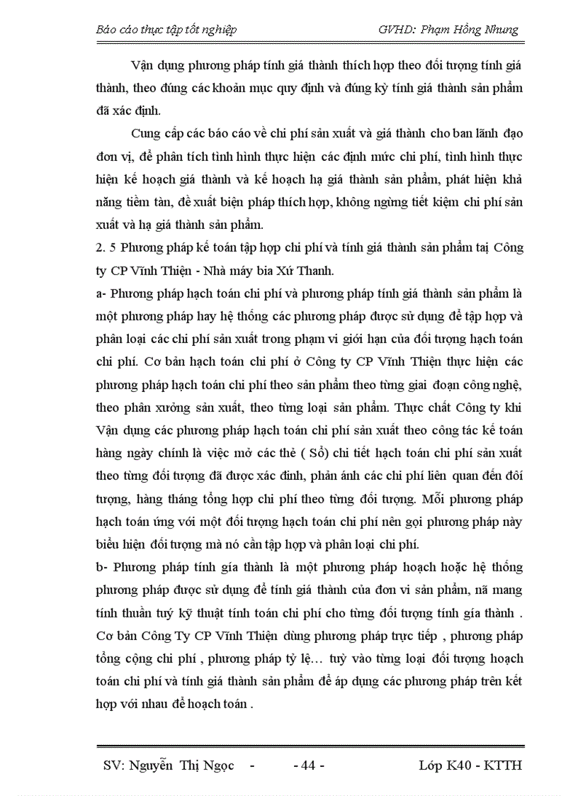 image for page Đánh giá thực trạng hoạch toán kế toán tập hợp chi phí sản xuất và tính giá thành sản phẩm tại Công ty CP Vĩnh Thiện