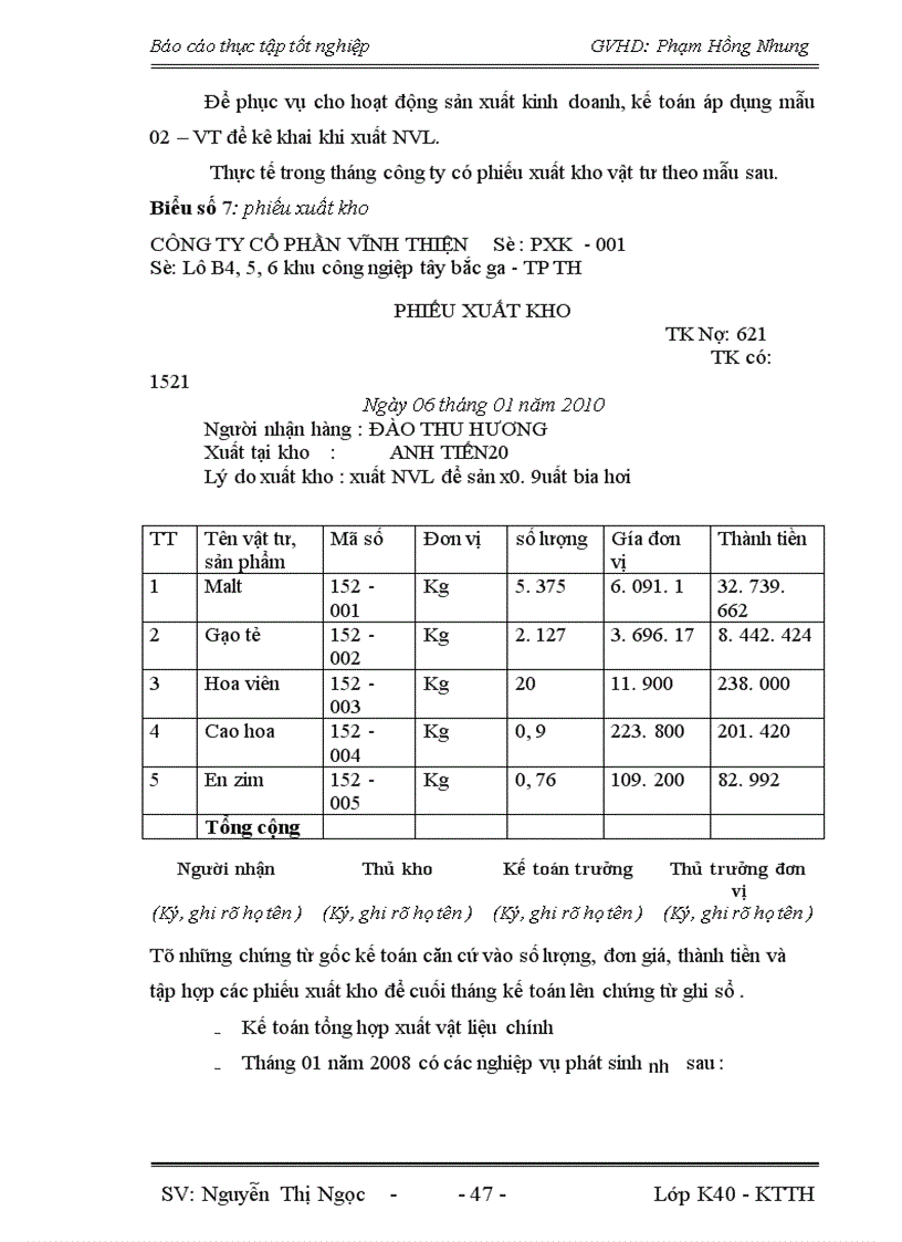 image for page Đánh giá thực trạng hoạch toán kế toán tập hợp chi phí sản xuất và tính giá thành sản phẩm tại Công ty CP Vĩnh Thiện
