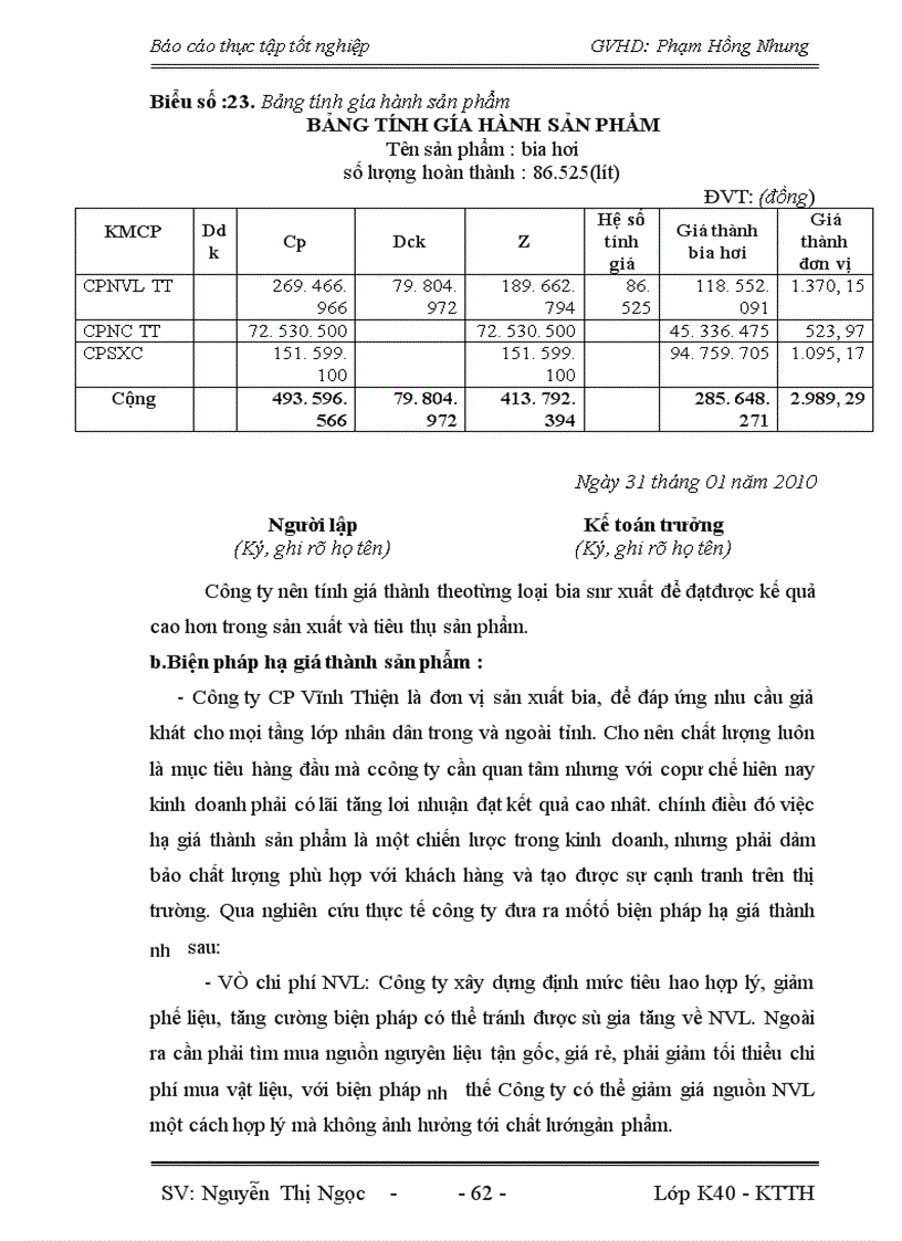 image for page Đánh giá thực trạng hoạch toán kế toán tập hợp chi phí sản xuất và tính giá thành sản phẩm tại Công ty CP Vĩnh Thiện