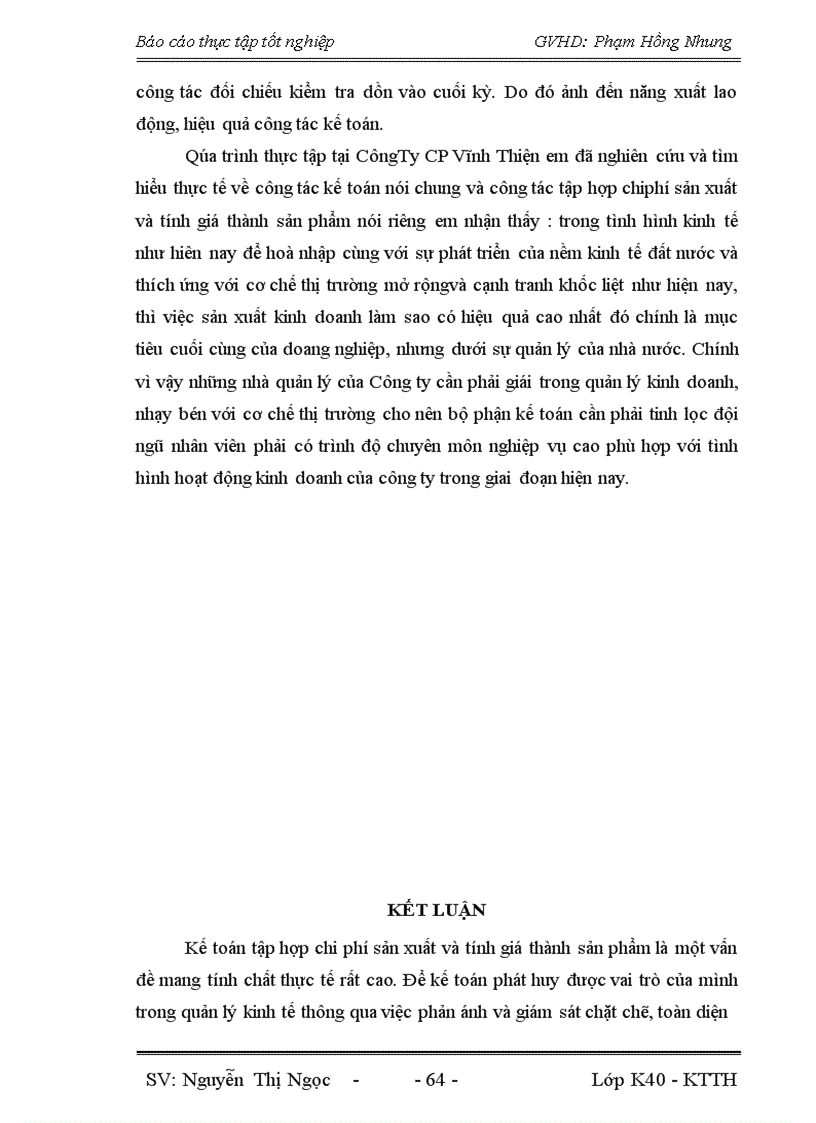 image for page Đánh giá thực trạng hoạch toán kế toán tập hợp chi phí sản xuất và tính giá thành sản phẩm tại Công ty CP Vĩnh Thiện