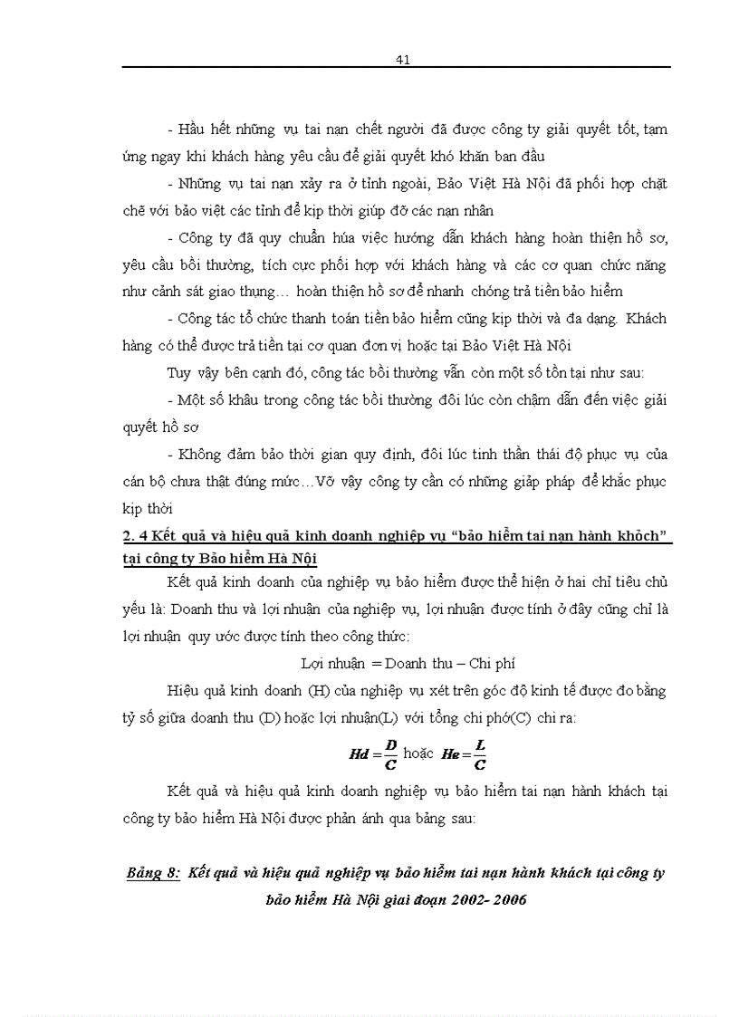 image for page Thực trạng nghiệp vụ Bảo hiểm tai nạn hành khách tại Công ty bảo hiểm Hà Nội giai đoạn 2002- 2006