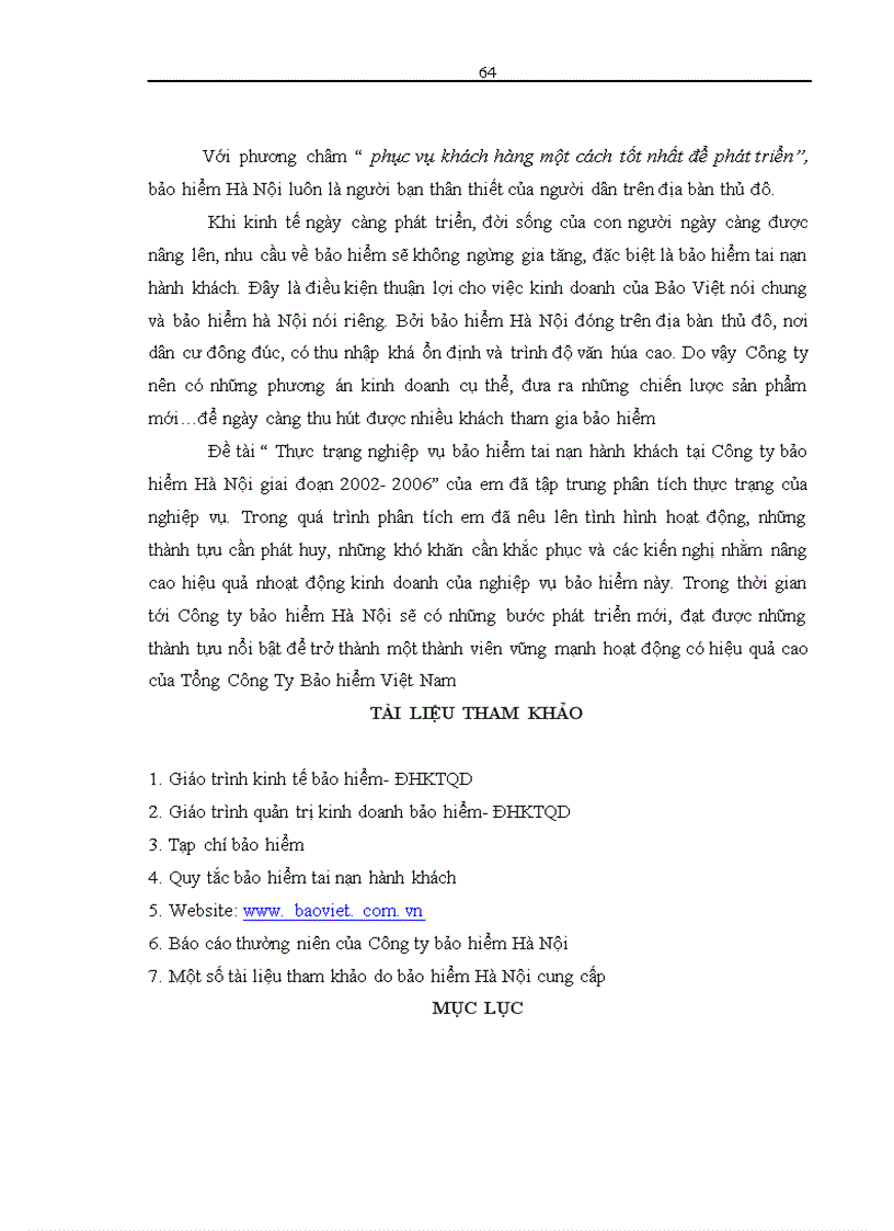 image for page Thực trạng nghiệp vụ Bảo hiểm tai nạn hành khách tại Công ty bảo hiểm Hà Nội giai đoạn 2002- 2006