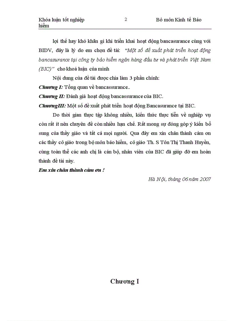 image for page Một số đề xuất phát triển hoạt động bancasurance tại công ty bảo hiểm ngân hàng đầu tư và phát triển Việt Nam (BIC)