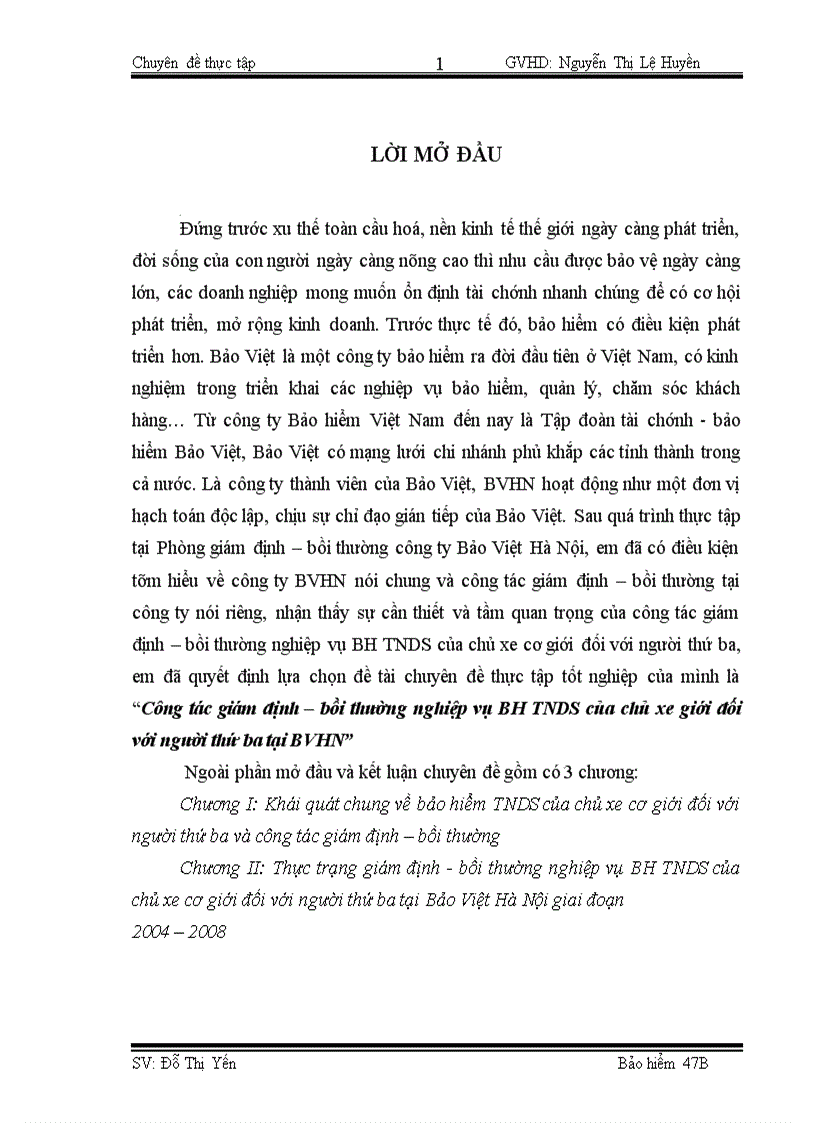 image for page Công tác giám định – bồi thường nghiệp vụ BH TNDS của chủ xe giới đối với người thứ ba tại BVHN