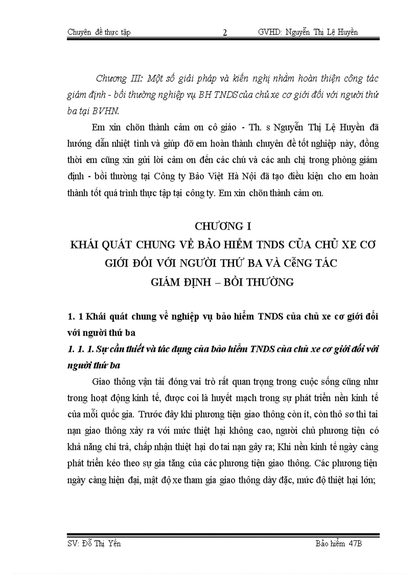 image for page Công tác giám định – bồi thường nghiệp vụ BH TNDS của chủ xe giới đối với người thứ ba tại BVHN