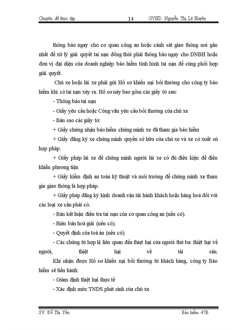 image for page Công tác giám định – bồi thường nghiệp vụ BH TNDS của chủ xe giới đối với người thứ ba tại BVHN