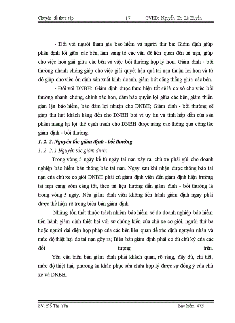 image for page Công tác giám định – bồi thường nghiệp vụ BH TNDS của chủ xe giới đối với người thứ ba tại BVHN