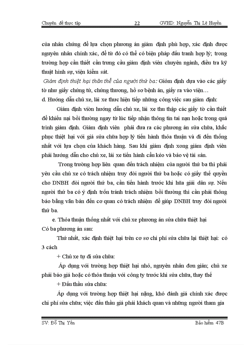 image for page Công tác giám định – bồi thường nghiệp vụ BH TNDS của chủ xe giới đối với người thứ ba tại BVHN