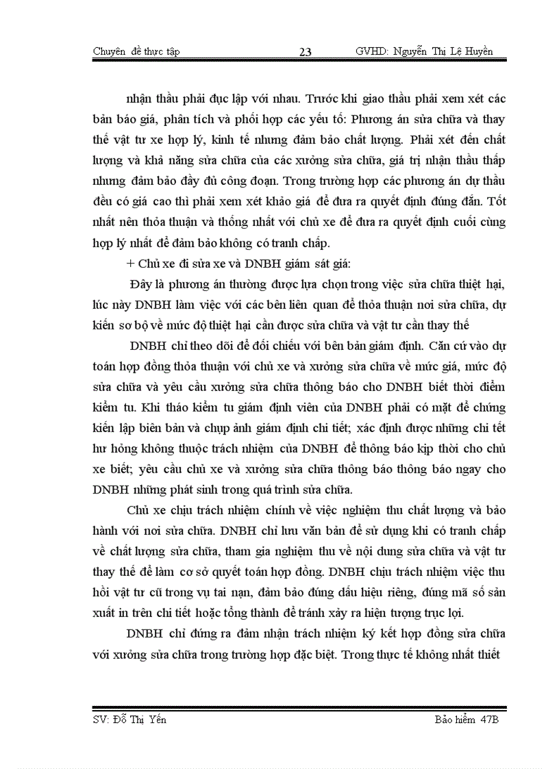 image for page Công tác giám định – bồi thường nghiệp vụ BH TNDS của chủ xe giới đối với người thứ ba tại BVHN