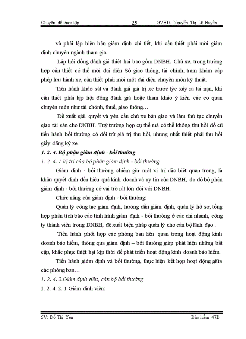 image for page Công tác giám định – bồi thường nghiệp vụ BH TNDS của chủ xe giới đối với người thứ ba tại BVHN