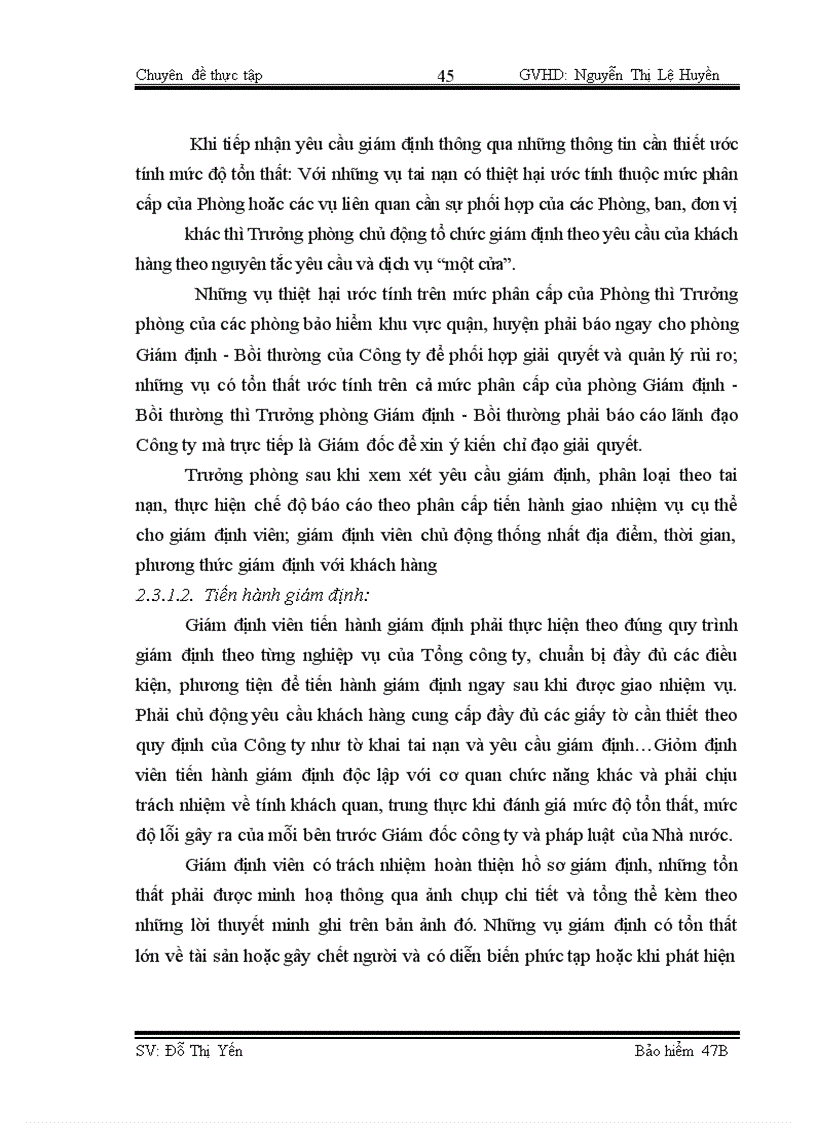 image for page Công tác giám định – bồi thường nghiệp vụ BH TNDS của chủ xe giới đối với người thứ ba tại BVHN