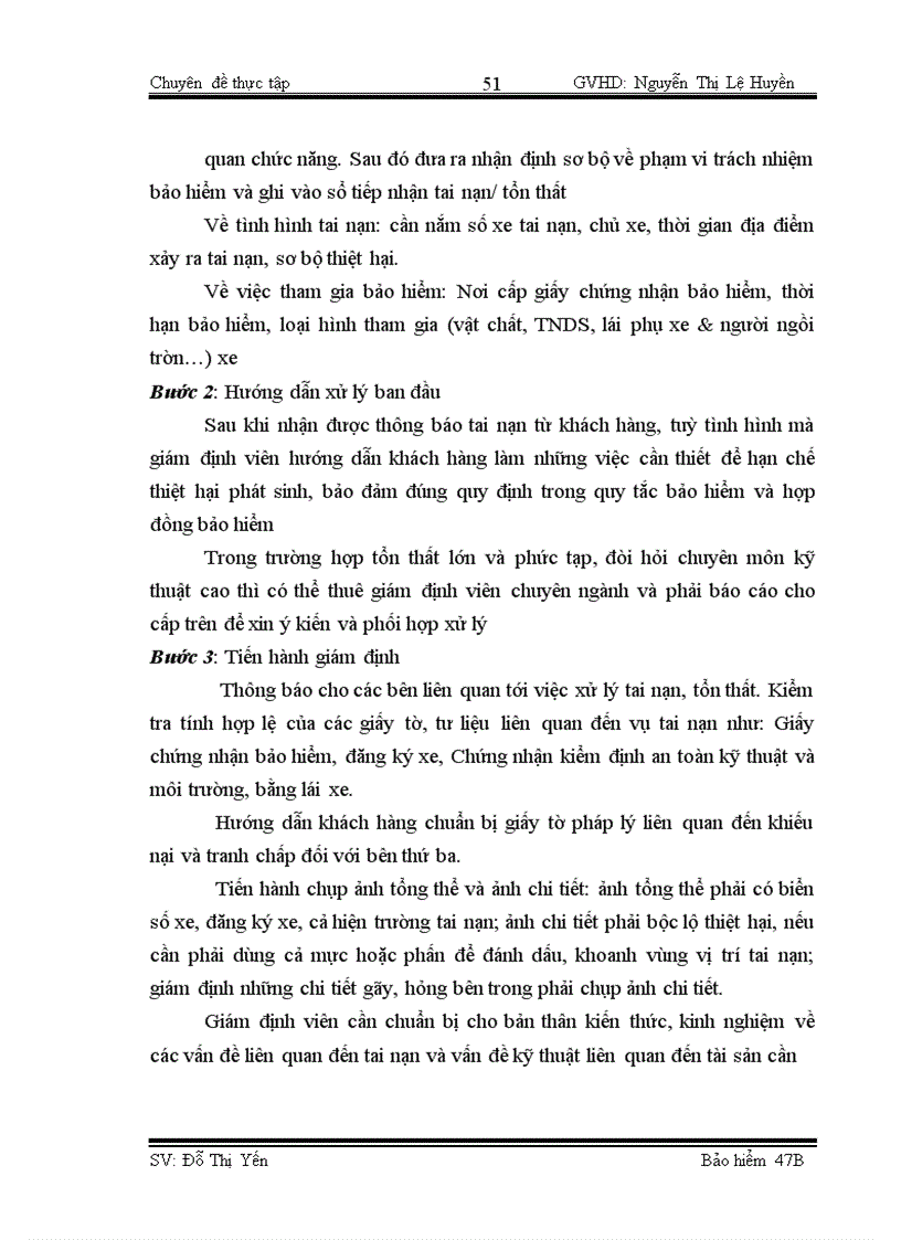 image for page Công tác giám định – bồi thường nghiệp vụ BH TNDS của chủ xe giới đối với người thứ ba tại BVHN