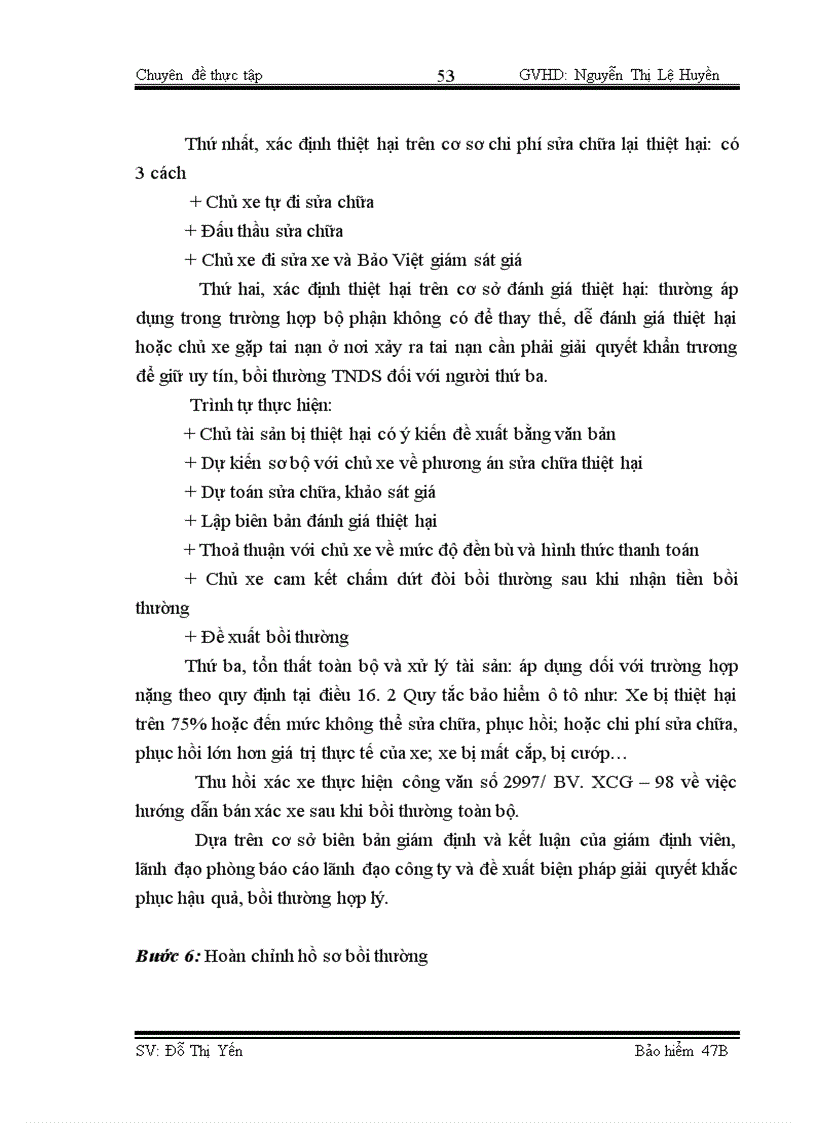 image for page Công tác giám định – bồi thường nghiệp vụ BH TNDS của chủ xe giới đối với người thứ ba tại BVHN