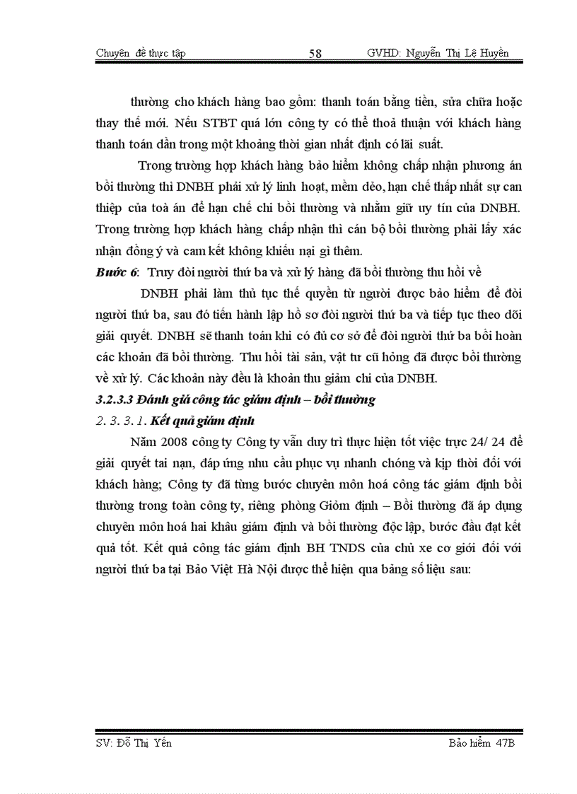 image for page Công tác giám định – bồi thường nghiệp vụ BH TNDS của chủ xe giới đối với người thứ ba tại BVHN