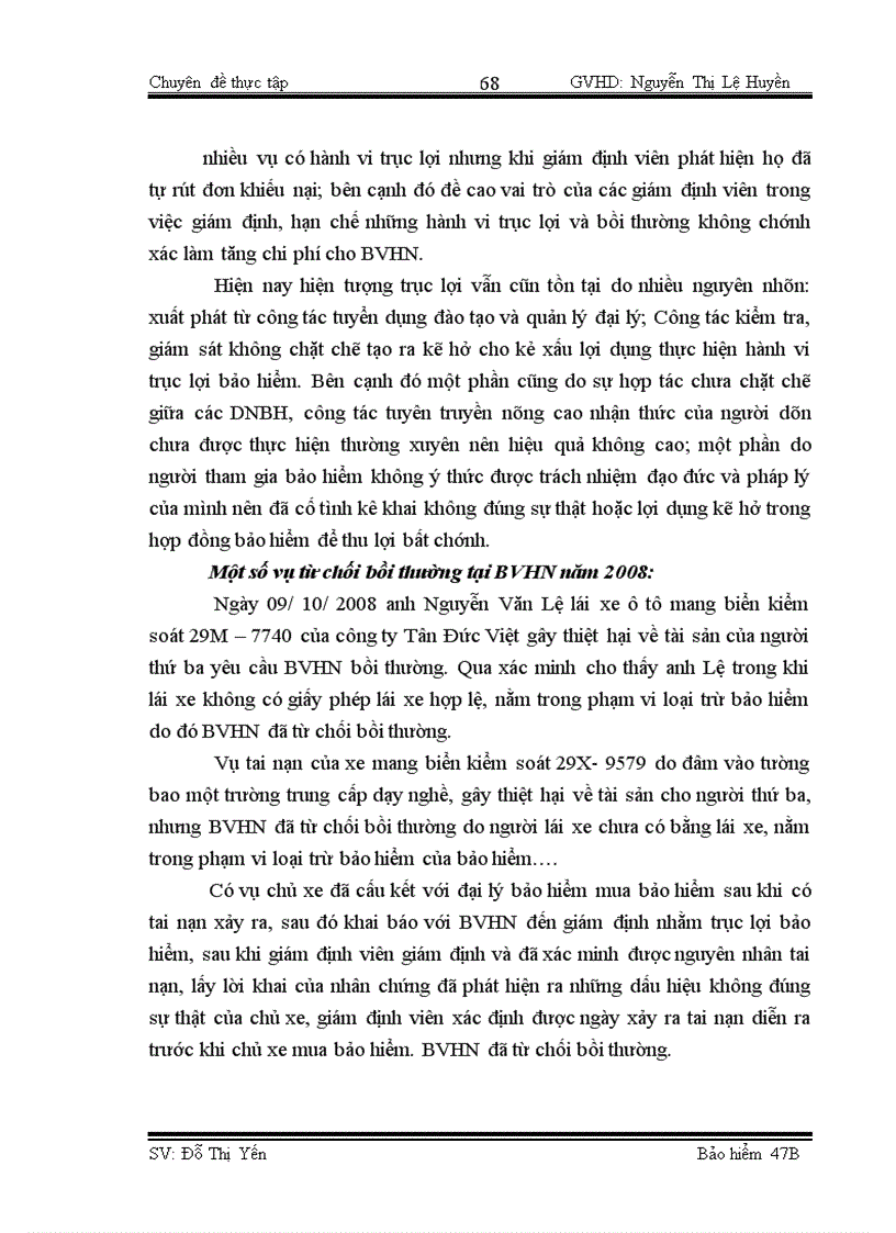 image for page Công tác giám định – bồi thường nghiệp vụ BH TNDS của chủ xe giới đối với người thứ ba tại BVHN