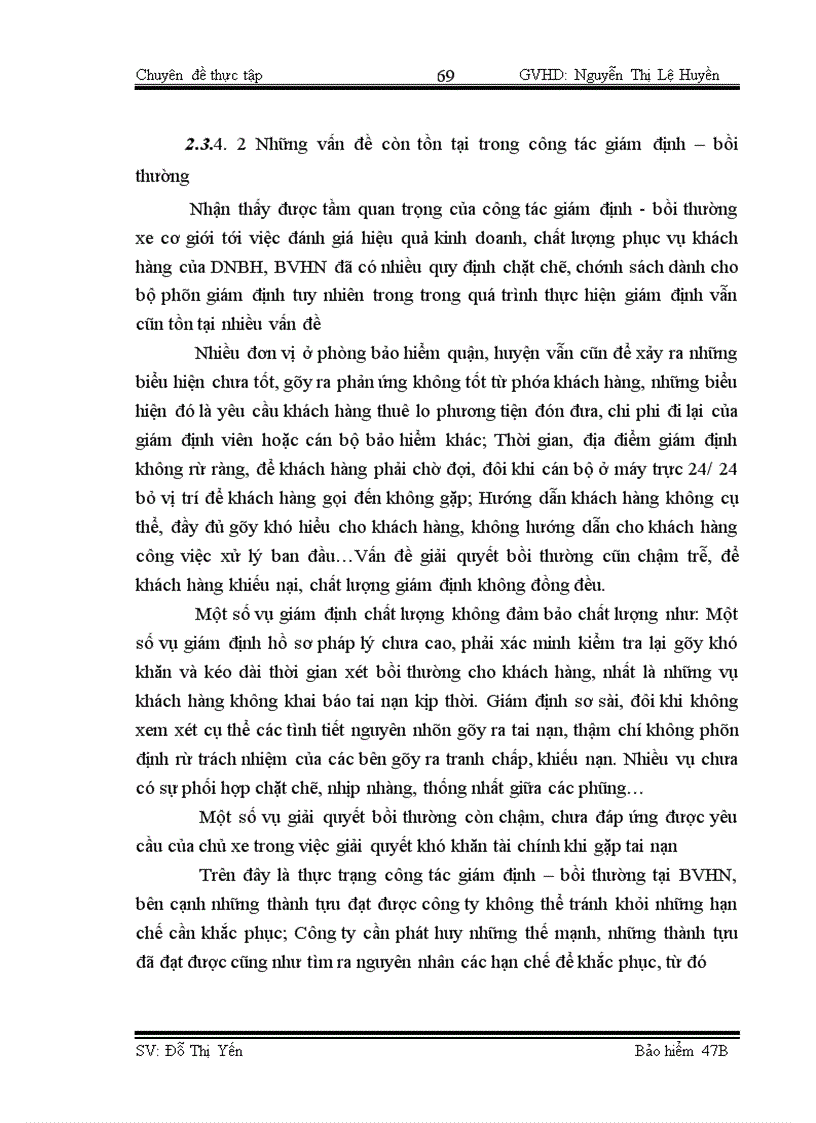 image for page Công tác giám định – bồi thường nghiệp vụ BH TNDS của chủ xe giới đối với người thứ ba tại BVHN
