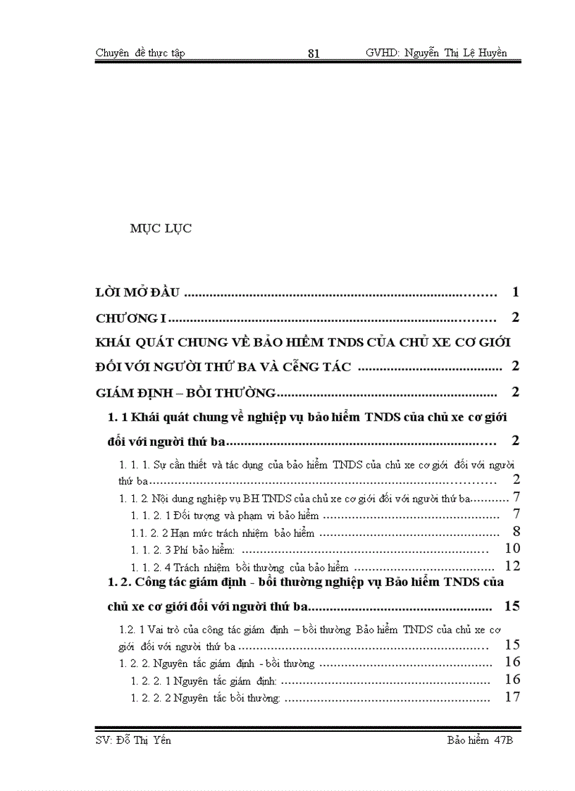 image for page Công tác giám định – bồi thường nghiệp vụ BH TNDS của chủ xe giới đối với người thứ ba tại BVHN