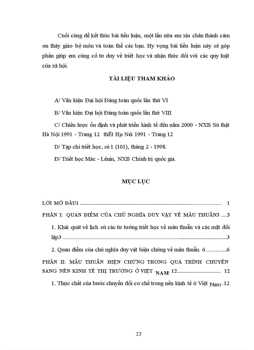 image for page Mâu thuẫn biện chứng và sự vận dụng nó trong quá trình chuyển sang kinh tế thị trường ở Việt Nam