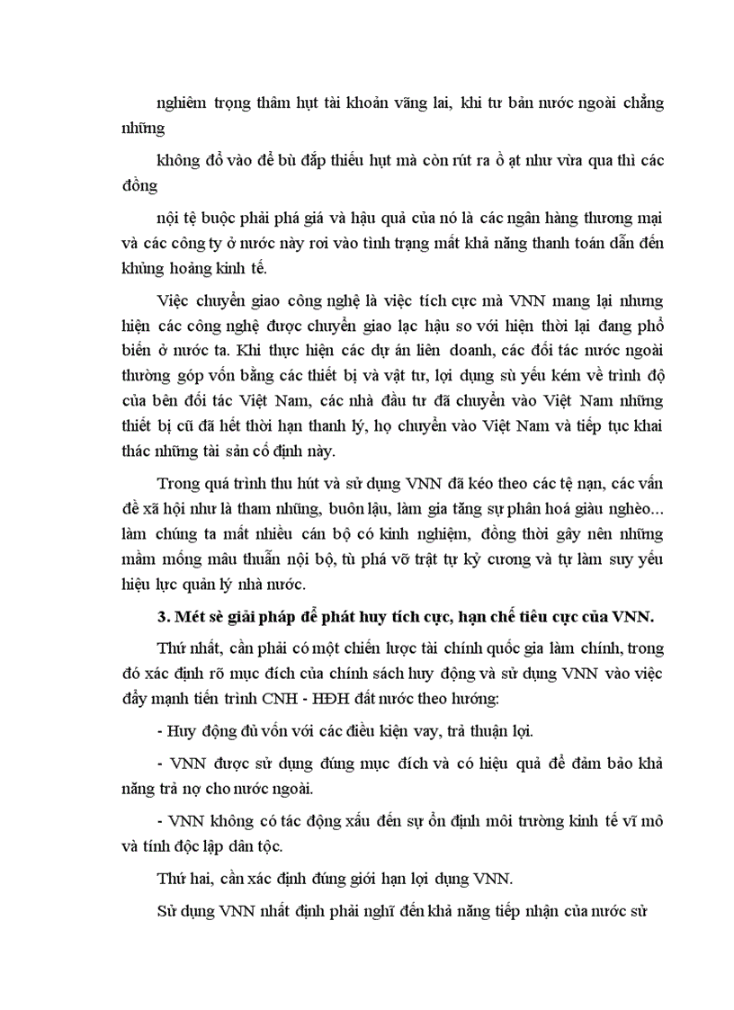 image for page Giải pháp nhằm huy động và sử dụng có hiệu quả vốn nước ngoài cho quá trình CNH - HĐH ở Việt Nam