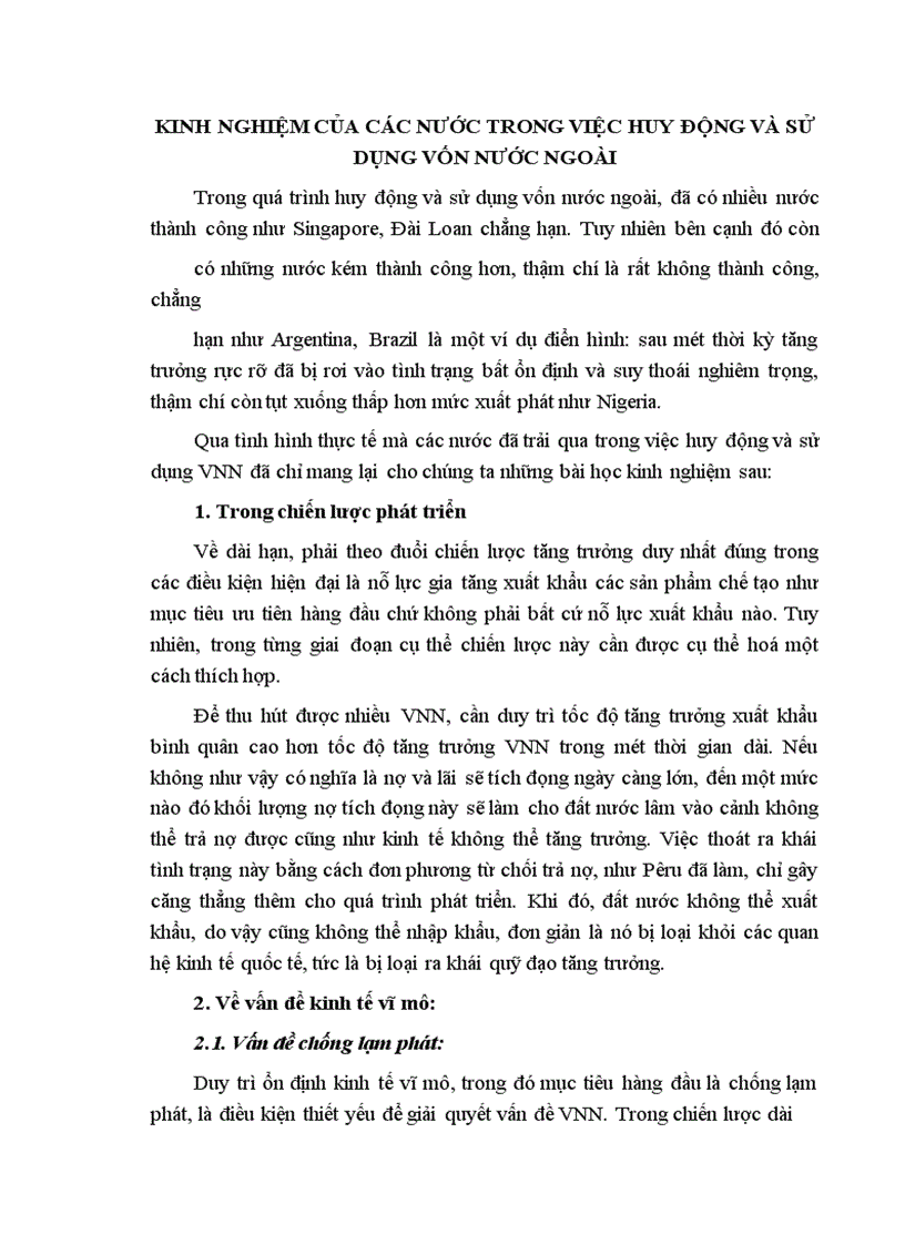 image for page Giải pháp nhằm huy động và sử dụng có hiệu quả vốn nước ngoài cho quá trình CNH - HĐH ở Việt Nam