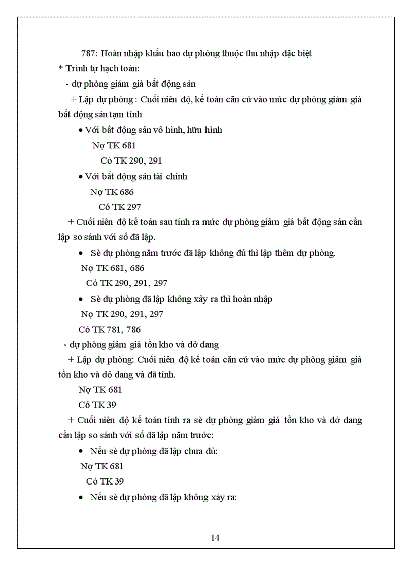 image for page Kế toán các loại dự phòng trong doanh nghiệp