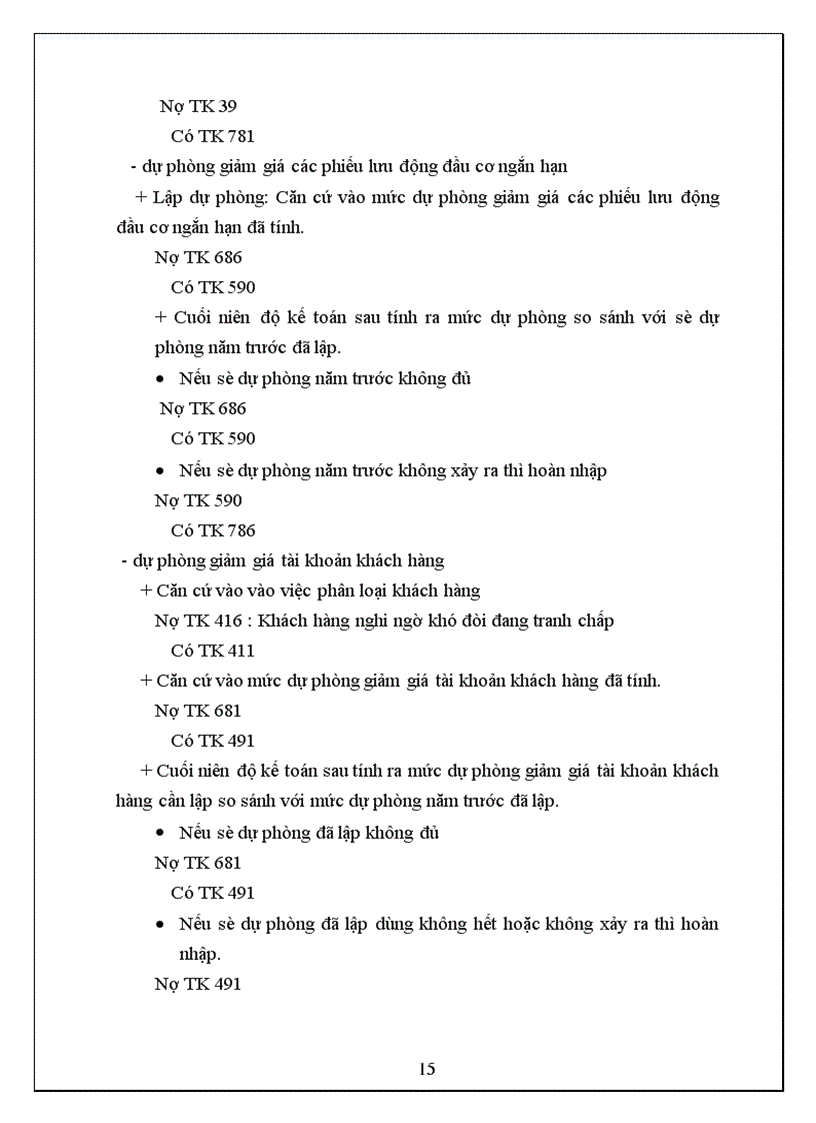 image for page Kế toán các loại dự phòng trong doanh nghiệp