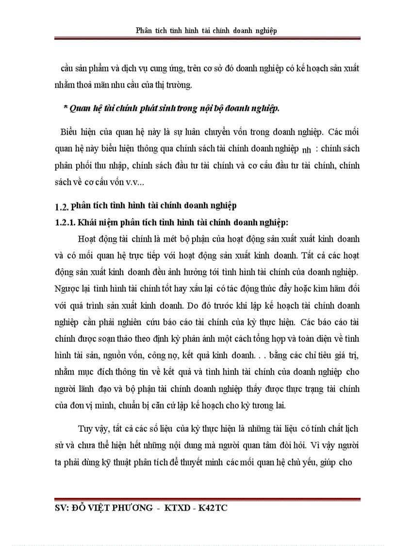 image for page Phân tích tình hình tài chính qua báo cáo tài chính ở Công ty cổ phần đầu tư và xây dựng số 1 Hà Nội