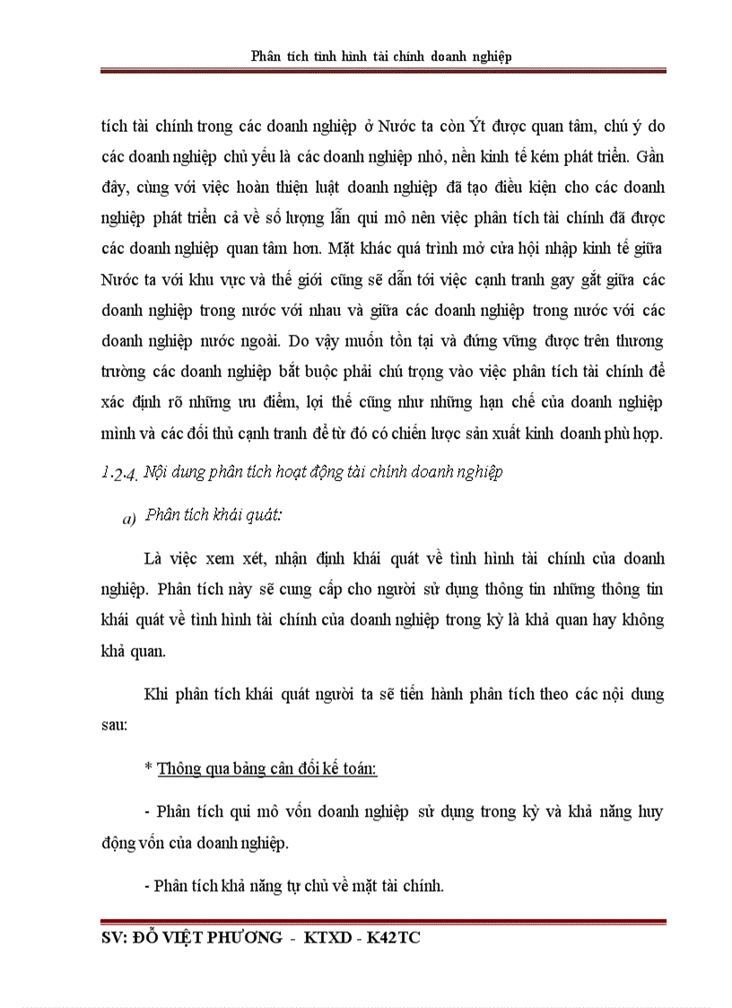 image for page Phân tích tình hình tài chính qua báo cáo tài chính ở Công ty cổ phần đầu tư và xây dựng số 1 Hà Nội