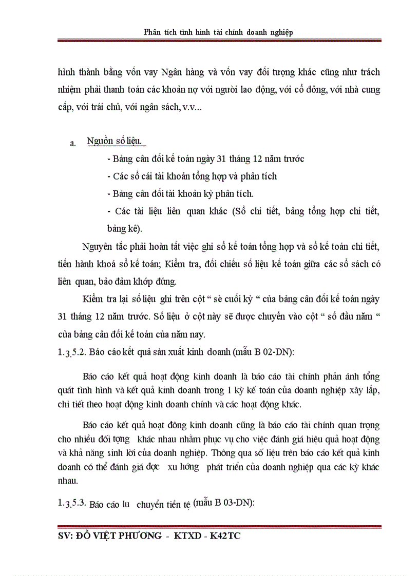 image for page Phân tích tình hình tài chính qua báo cáo tài chính ở Công ty cổ phần đầu tư và xây dựng số 1 Hà Nội