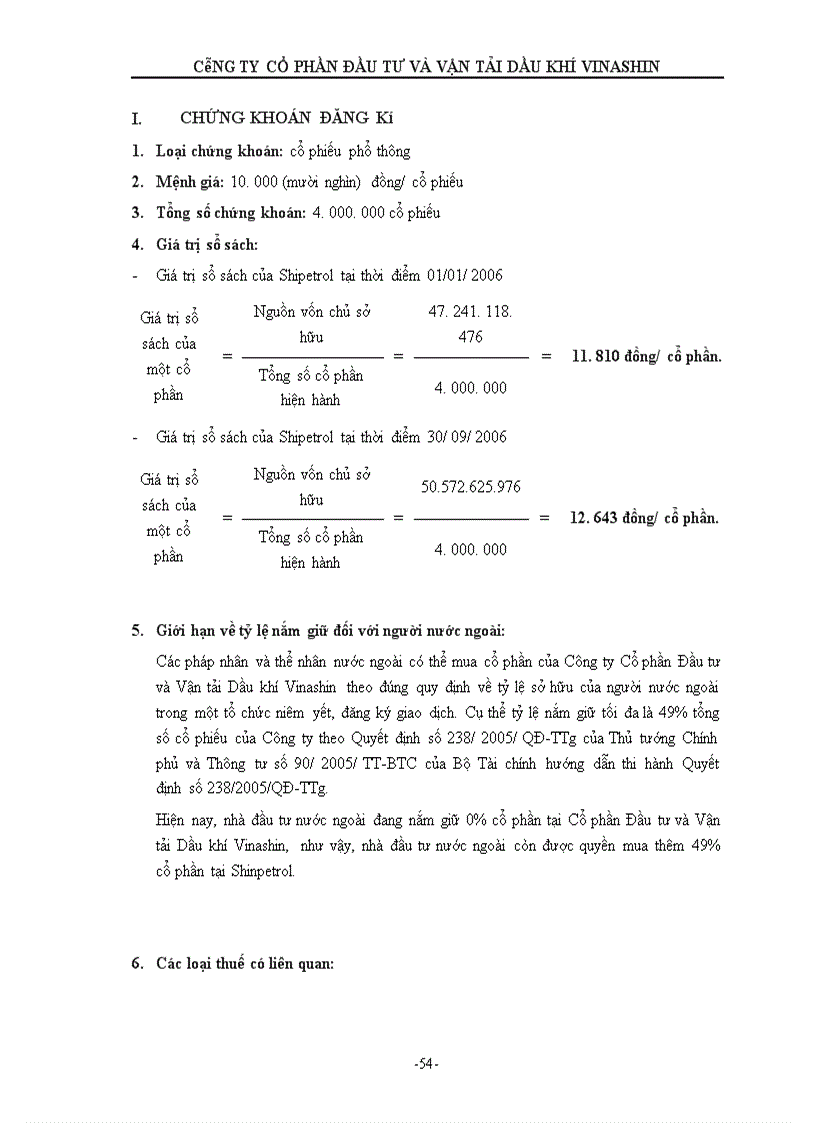 image for page Bản cáo bạch công ty cổ phần đầu tư và vận tải dầu khí vinashin