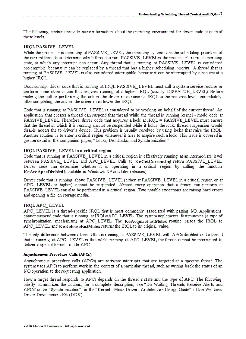 image for page Understanding Scheduling, Thread Context, and IRQL