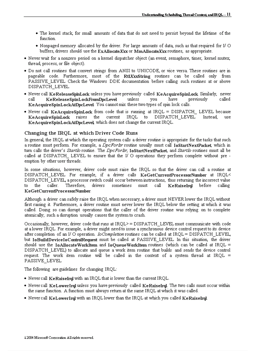 image for page Understanding Scheduling, Thread Context, and IRQL