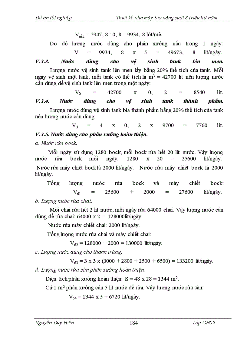 image for page Thiết kế nhà máy bia năng suất 8 triệu lít