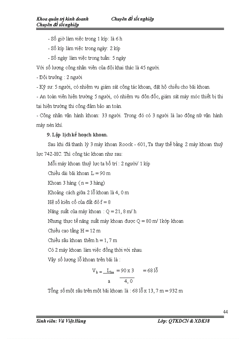 image for page Hoàn thiện tổ chức sản xuất công tác khoan tại phân xưởng khai thác Công ty xi măng Hoàng Thạch năm 2008