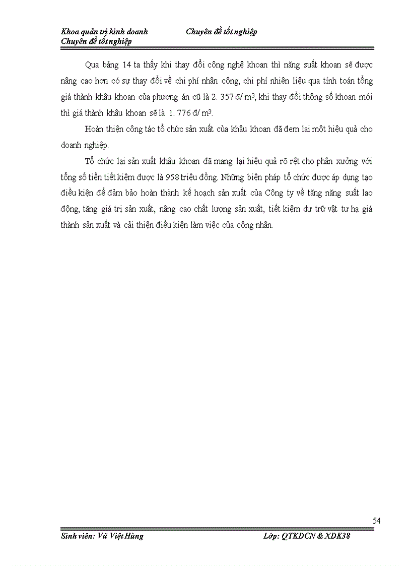 image for page Hoàn thiện tổ chức sản xuất công tác khoan tại phân xưởng khai thác Công ty xi măng Hoàng Thạch năm 2008