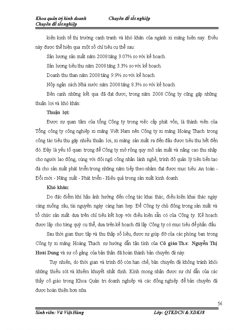 image for page Hoàn thiện tổ chức sản xuất công tác khoan tại phân xưởng khai thác Công ty xi măng Hoàng Thạch năm 2008