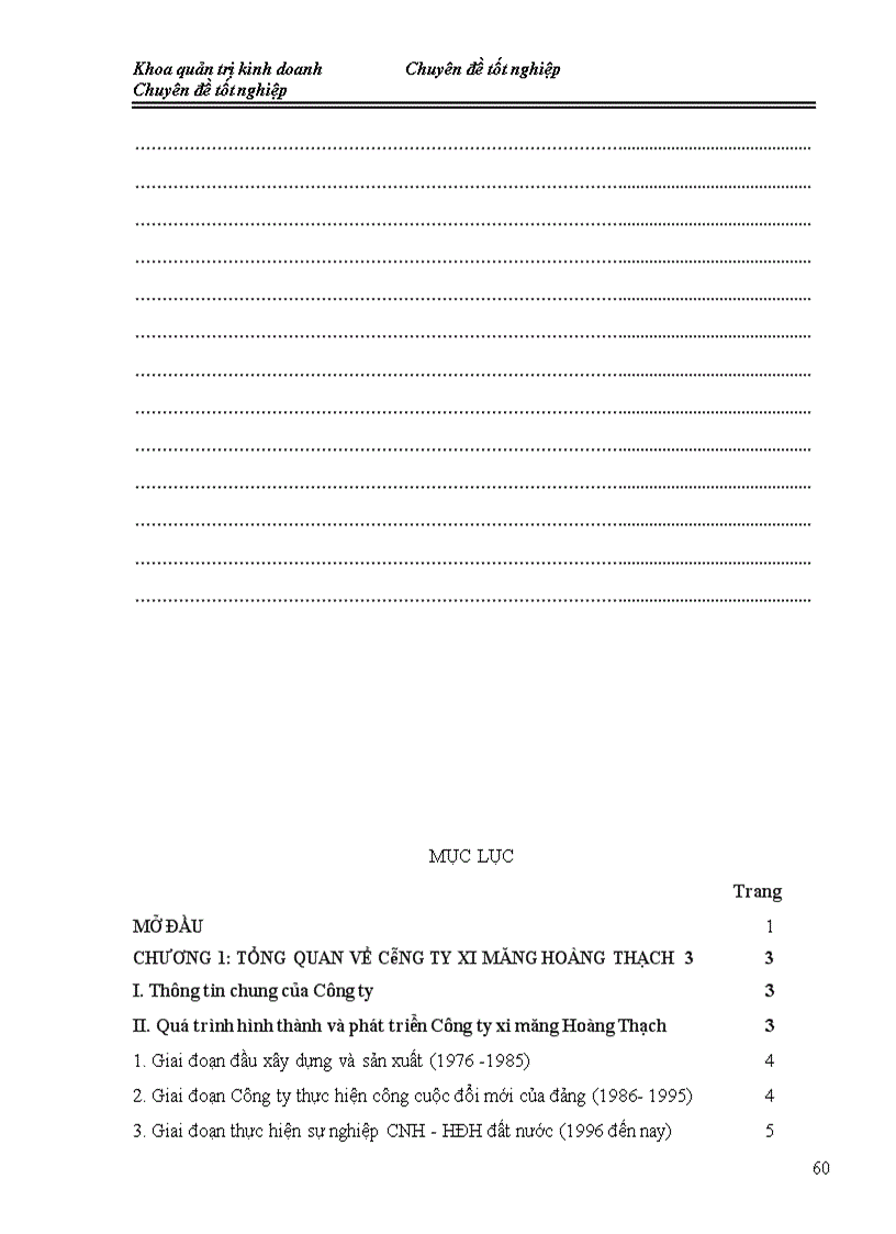 image for page Hoàn thiện tổ chức sản xuất công tác khoan tại phân xưởng khai thác Công ty xi măng Hoàng Thạch năm 2008