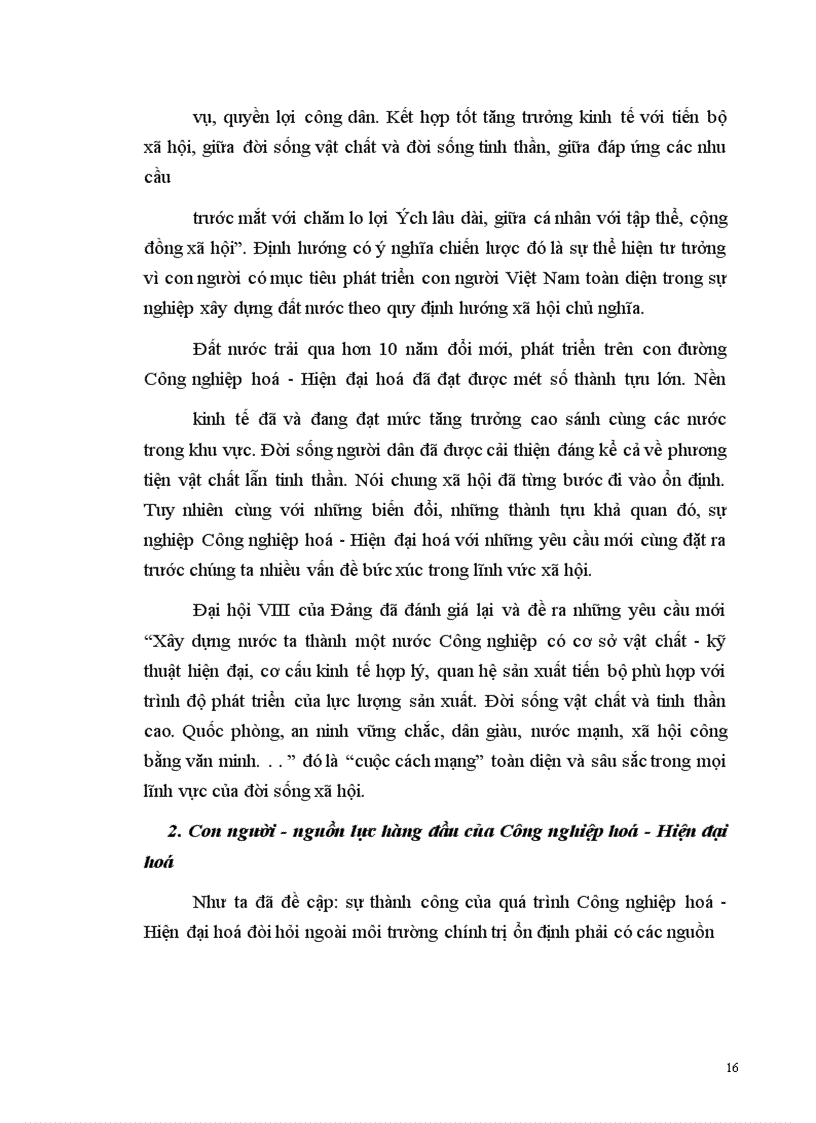 image for page Vai trò của nguồn lực con người trong sự nghiệp công nghiệp hoá, hiện đại hoá của đất nước