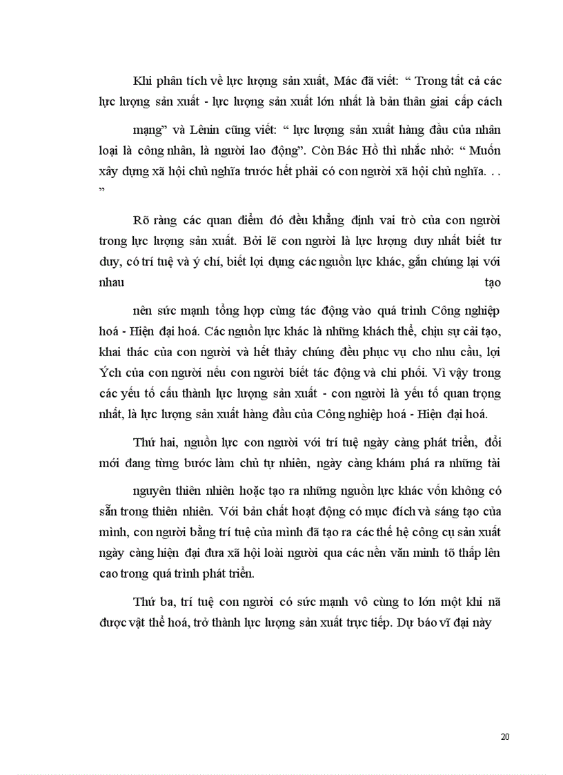 image for page Vai trò của nguồn lực con người trong sự nghiệp công nghiệp hoá, hiện đại hoá của đất nước