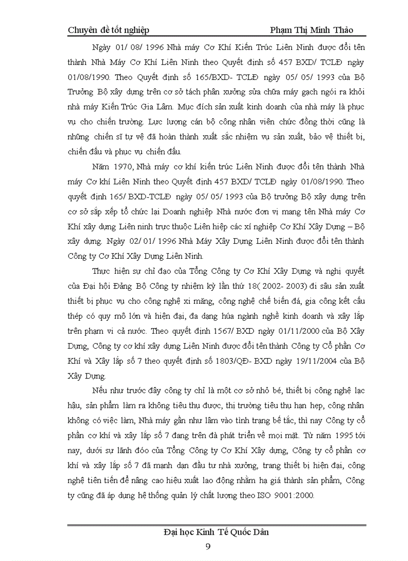 image for page Tổ chức kế toán chi phí sản xuất và tính giá thành sản phẩm ở Công ty cổ phần Cơ Khí và Xây lắp số 7