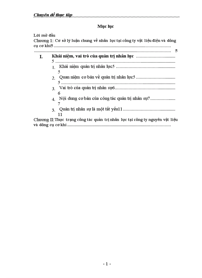 image for page Một số vấn đề về công tác quản trị nhân lực tại Công ty Vật liệu điện và dụng cụ cơ khí