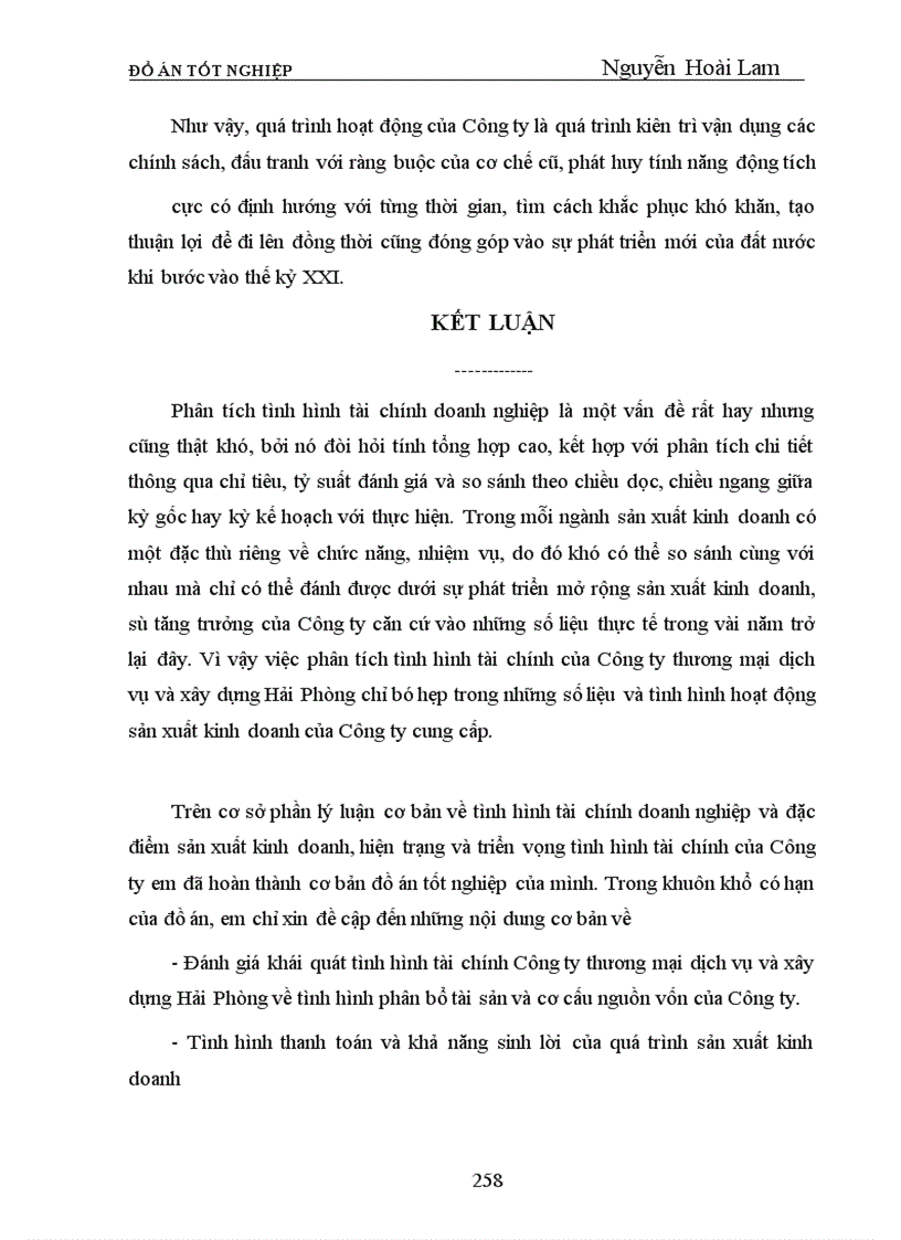 image for page Phân tích tình hình tài chính và một số biện pháp nhằm cải thiện tình hình tài chính của Công ty Thương mại dịch vụ và Xây dựng Hải Phòng Tính chất của đề tài
