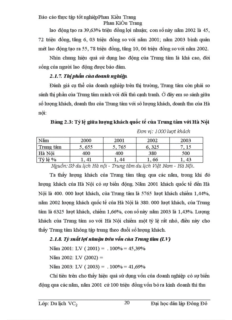 image for page Hiệu quả kinh doanh chương trình du lịch của Trung tâm lữ hành quốc tế Hà Nội srartour