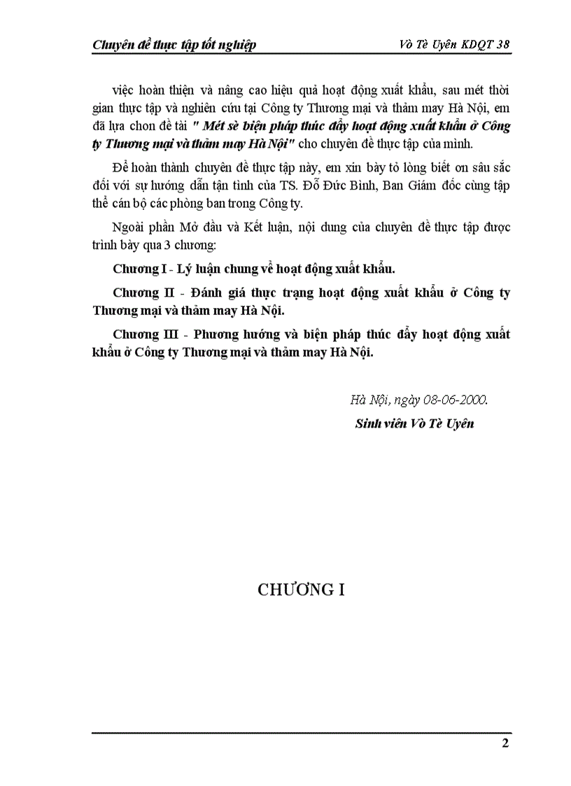 image for page Một số biện pháp thúc đẩy hoạt động xuất khẩu ở Công ty Thương mại và thảm may Hà Nội