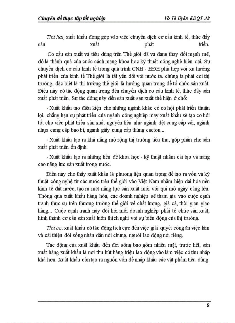image for page Một số biện pháp thúc đẩy hoạt động xuất khẩu ở Công ty Thương mại và thảm may Hà Nội