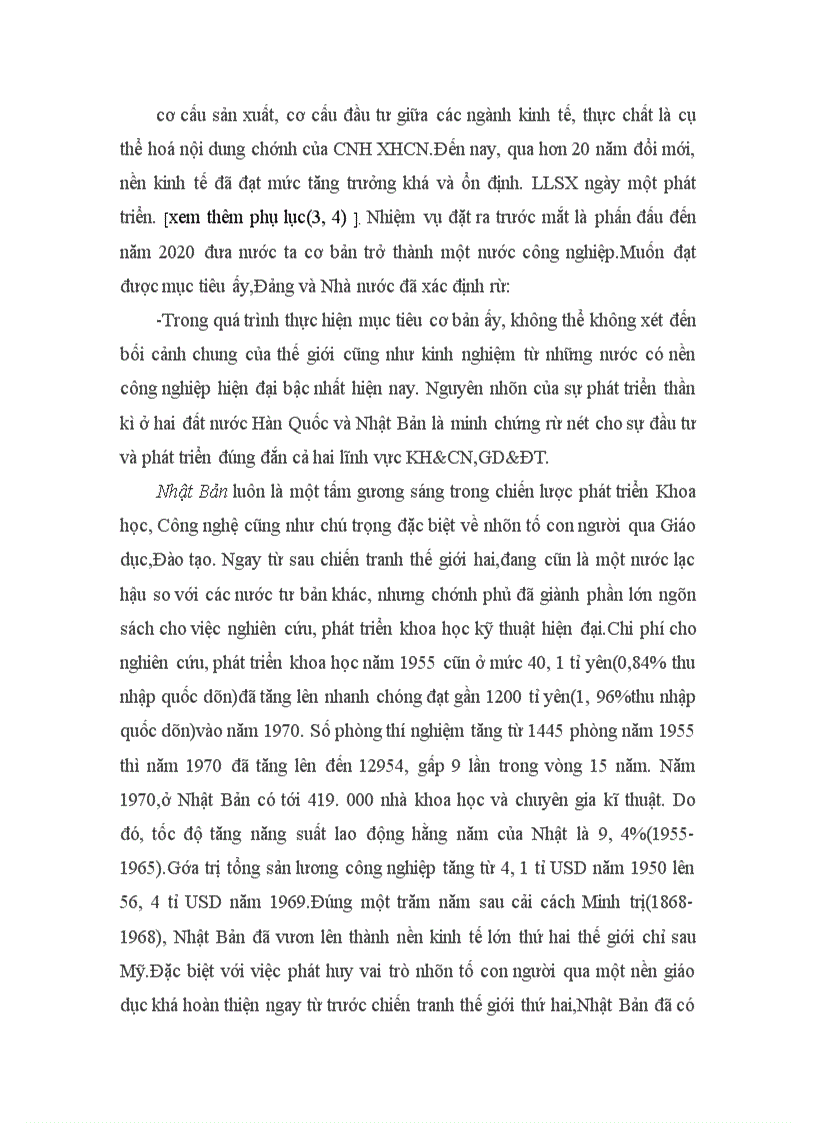 image for page Đề cương tiểu luận triết học: Luận chứng chủ trương phát triển Khoa học&Công nghệ cùng với Giáo dục&Đào tạo là những quốc sách hàng đầu để thực hiện thành công sự nghiệp Công nghiệp hoá,Hiện đại hoá ở Việt Nam.